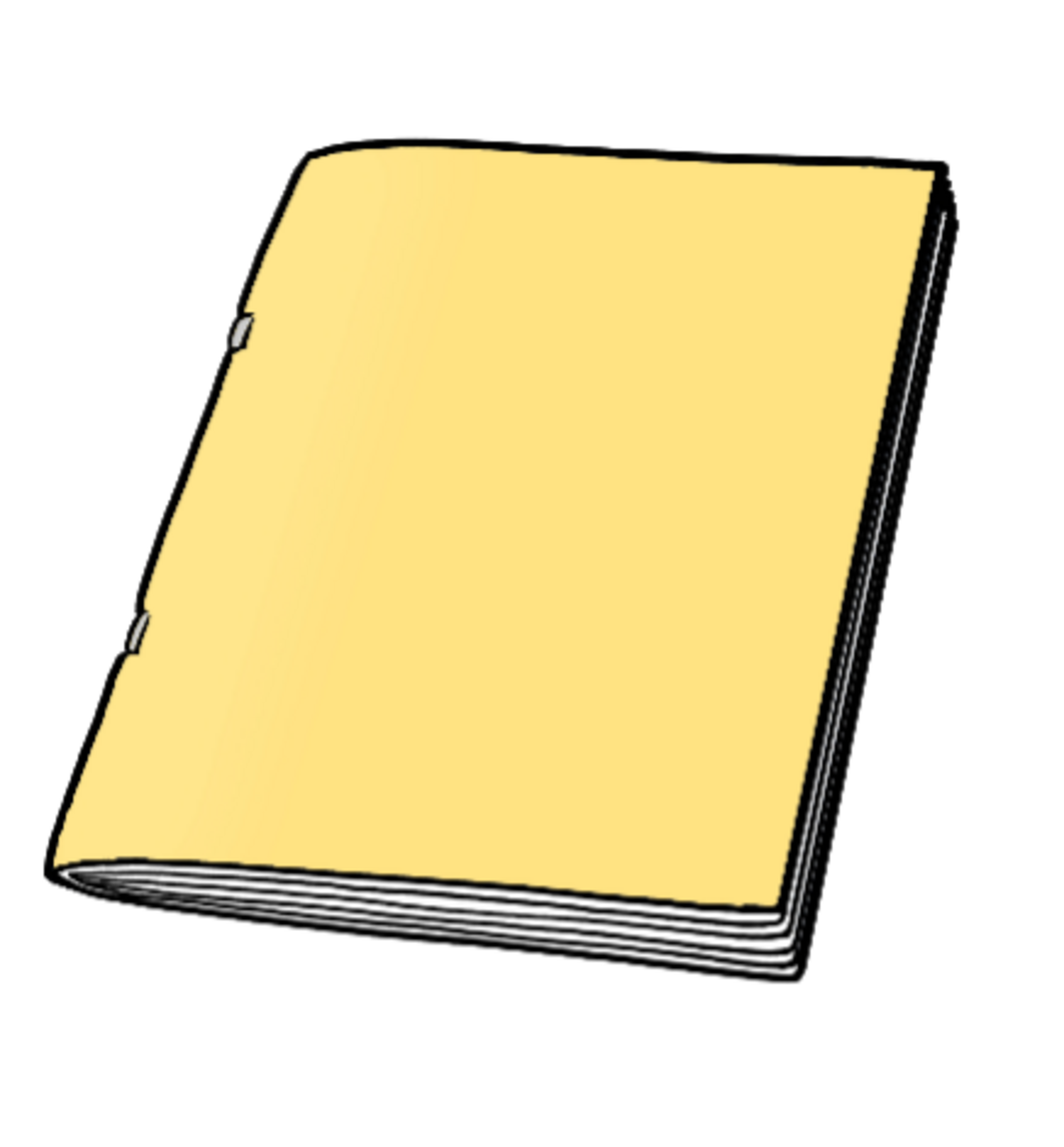 Gelbes_Heft Illustration eines gelben Heftes.